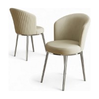 Set scaune Hanah Home Risa Cream Chrome imaginea #2 — magazin online Desire.md