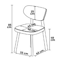 Set scaune Hanah Home Toldy Grey Black imaginea #3 — magazin online Desire.md