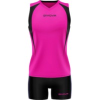 Costum sportiv damă Givova Volley Spike Fuchsia /Black, s.L