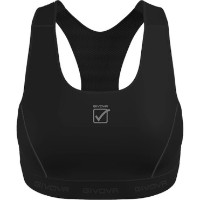 Bustieră Givova Elastic Band Top Black, s.XS (FIT01-0010)