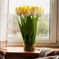 Floare decorativă Casa Masa Lalele 31cm Yellow (DK25342LT.YL) imaginea #2 — magazin online Desire.md
