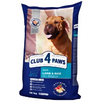 Marfa depreciata! Hrană uscată pentru câini Club 4 Paws Adult Lamb & Rice All Breeds 14kg