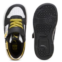 Ghete pentru copii Puma Rebound V6 Transformers Ac+ Puma White/Black/Bright Mango Yellow, s.21 imaginea #3 — magazin online Desire.md