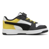 Ghete pentru copii Puma Rebound V6 Transformers Ac+ Puma White/Black/Bright Mango Yellow, s.27 imaginea #3 — magazin online Desire.md