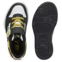 Ghete pentru copii Puma Rebound V6 Transformers Ac+ Puma White/Black/Bright Mango Yellow, s.27 imaginea #4 — magazin online Desire.md