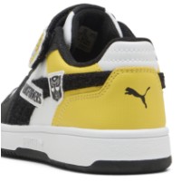 Ghete pentru copii Puma Rebound V6 Transformers Ac+ Puma White/Black/Bright Mango Yellow, s.27 imaginea #6 — magazin online Desire.md