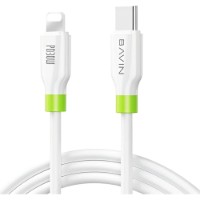 Cablu USB Bavin Type-C to Lightning Silicone 1m White (CB412TLL)