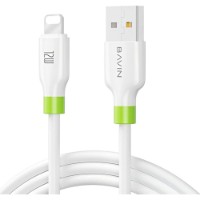 Cablu USB Bavin USB to Lightning Silicone 1m White (CB412TL)