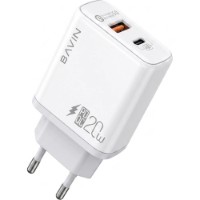 Încărcător Bavin Wall Charger USB/Type-C White (PC828Y)