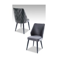 Set scaune Hanah Home Pufi Grey Black
