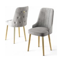 Set scaune Hanah Home Newa Grey Gold imaginea #2 — magazin online Desire.md