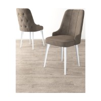 Set scaune Hanah Home Newa Cappuccino White