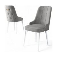 Set scaune Hanah Home Newa Grey White imaginea #2 — magazin online Desire.md