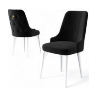 Set scaune Hanah Home Newa Black White imaginea #2 — magazin online Desire.md
