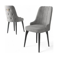 Set scaune Hanah Home Newa Grey Black imaginea #2 — magazin online Desire.md