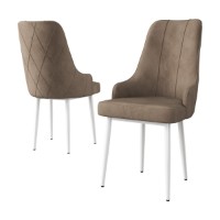 Set scaune Hanah Home Trex Cappuccino White imaginea #2 — magazin online Desire.md