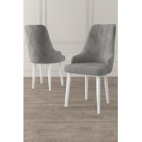 Set scaune Hanah Home Trex Grey White