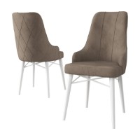 Set scaune Hanah Home Neta Cappuccino White imaginea #2 — magazin online Desire.md