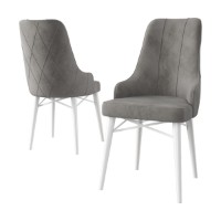 Set scaune Hanah Home Neta Grey White imaginea #2 — magazin online Desire.md