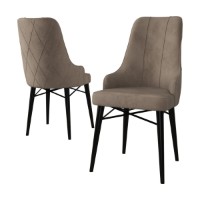 Set scaune Hanah Home Neta Cappuccino Black imaginea #2 — magazin online Desire.md