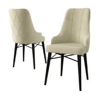 Set scaune Hanah Home Neta Cream Black imaginea #2 — magazin online Desire.md