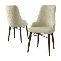 Set scaune Hanah Home Neta Cream Brown imaginea #2 — magazin online Desire.md
