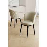 Set scaune Hanah Home Risa Cream Black