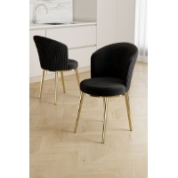 Set scaune Hanah Home Risa Black Gold