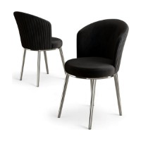 Set scaune Hanah Home Risa Black Chrome imaginea #2 — magazin online Desire.md