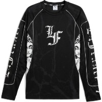 Hanorac barbat Puma Hoops x Lafrance Written In Chrome Puma Black/Flat Medium Gray AOP, s.3XL