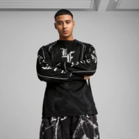 Hanorac barbat Puma Hoops x Lafrance Written In Chrome Puma Black/Flat Medium Gray AOP, s.XXL imaginea #2 — magazin online Desire.md
