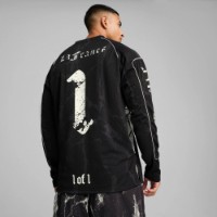 Hanorac barbat Puma Hoops x Lafrance Written In Chrome Puma Black/Flat Medium Gray AOP, s.XXL imaginea #3 — magazin online Desire.md