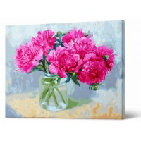 Tablou pe numere Art Gallery Premium Bujori roz 40x50cm (GX34126)
