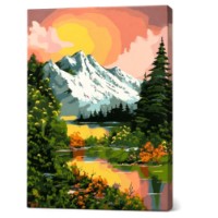 Tablou pe numere Art Gallery Premium Zi însorită în munți 30x40cm (EX7644)