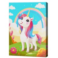 Tablou pe numere Art Gallery Premium Unicorn fericit 30x40cm (EX8533)