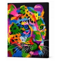 Tablou pe numere Art Gallery Premium Leopard curcubeu 30x40cm (EX7007)