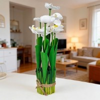 Floare decorativă Casa Masa Orchidei 35 cm White (DK25435WH) imaginea #2 — magazin online Desire.md