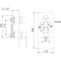 Смеситель для ванны Remer EY93NO ENERGY MATT BLACK  фото №2 — интернет-магазин Desire.md