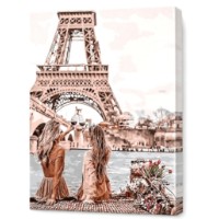 Tablou pe numere Art Gallery Premium Picnic al prietenelor în Paris 40x50cm (GX30103)
