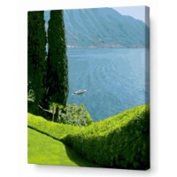 Tablou pe numere Art Gallery Premium Lac si coasta verde 40x50cm (GX46062)