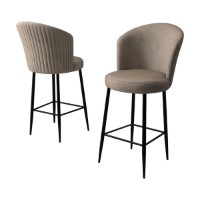 Set scaune de bar Hanah Home Fora Cappuccino Black imaginea #3 — magazin online Desire.md