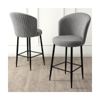 Set scaune de bar Hanah Home Fora Grey Black imaginea #2 — magazin online Desire.md