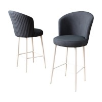 Set scaune de bar Hanah Home Fora Anthracite White imaginea #3 — magazin online Desire.md