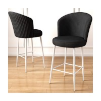 Set scaune de bar Hanah Home Fora Black White imaginea #2 — magazin online Desire.md