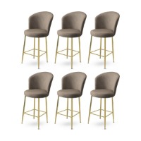 Set scaune de bar Hanah Home Alte Cappuccino Gold