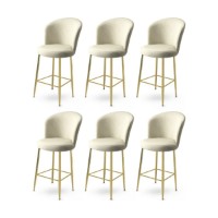 Set scaune de bar Hanah Home Alte Cream Gold
