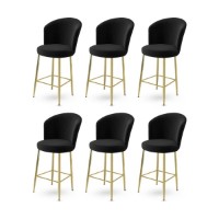 Set scaune de bar Hanah Home Alte Black Gold