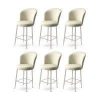 Set scaune de bar Hanah Home Alte Cream Chrome