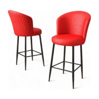 Set scaune de bar Hanah Home Uras Red Black imaginea #3 — magazin online Desire.md