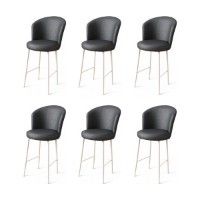 Комплект барных стульев Hanah Home Uras Anthracite White